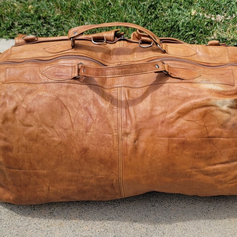 Vtg Karla Bolsas Leather Duffle Crossbody Bag Combo - Picture 5 of 12